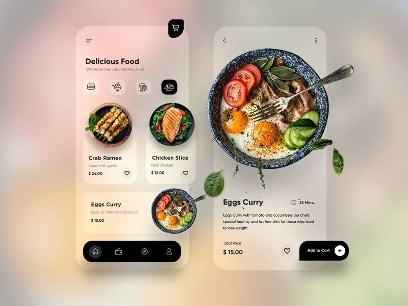 app design by ghulam rasoolfood delivery app by purrweb uifood