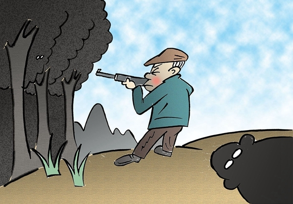 3人半夜打猎误将大爷当成野兔大爷头部中弹当场死亡