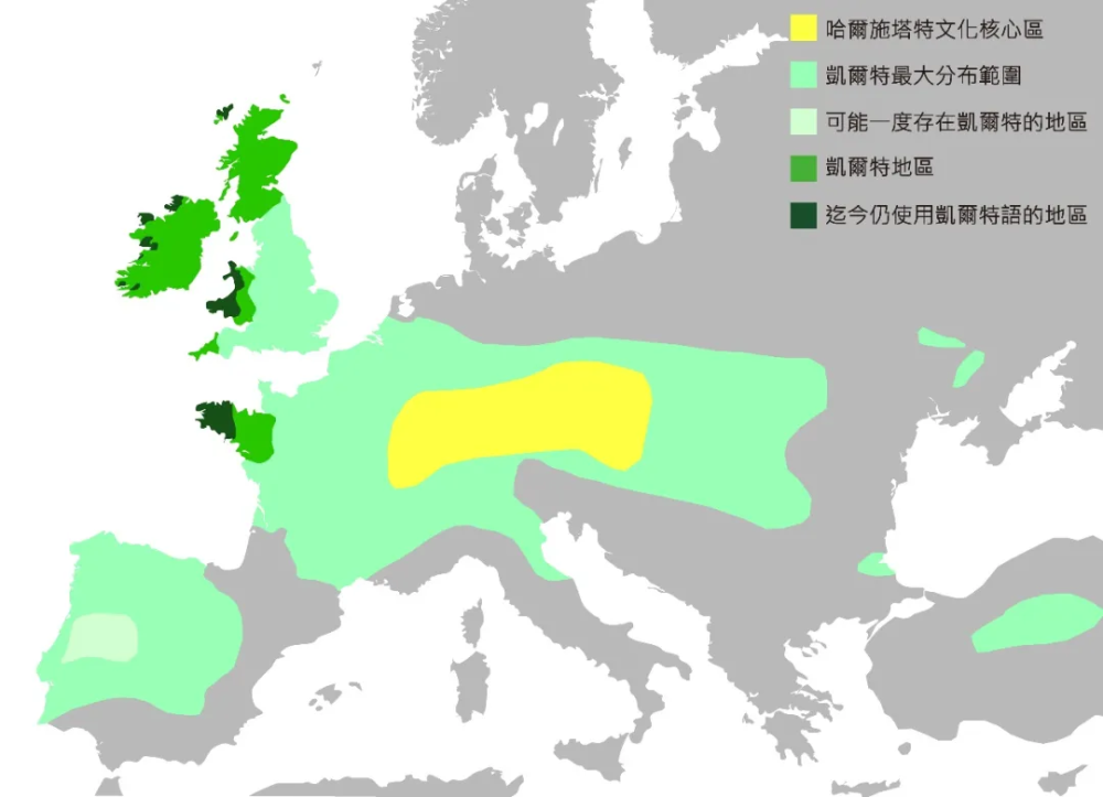 凱爾特人分佈圖