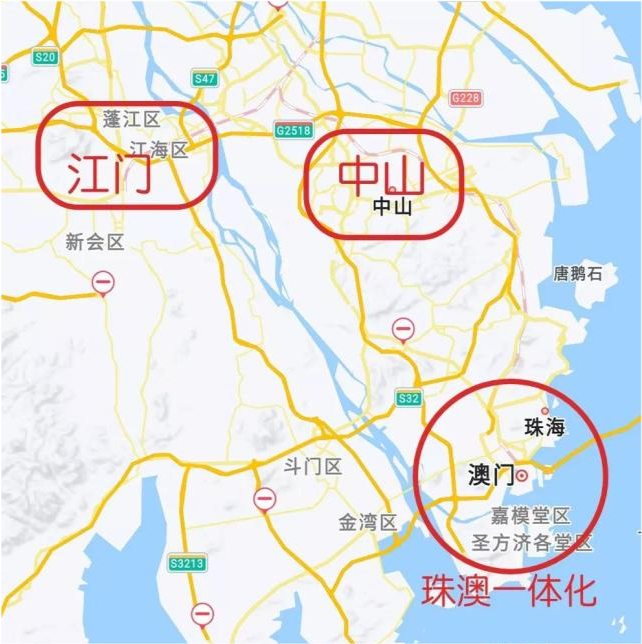 珠海和澳门抱团发展,那么中山与江门也应该抱团,能否考虑合并?