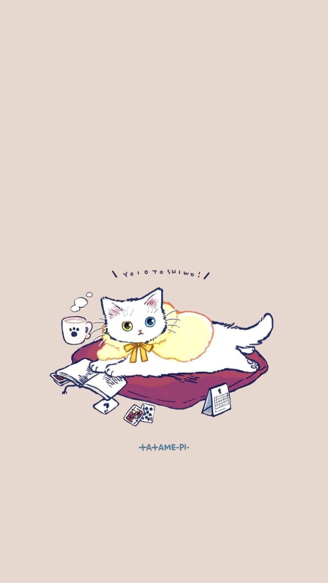 简约壁纸猫咪真是太可爱了