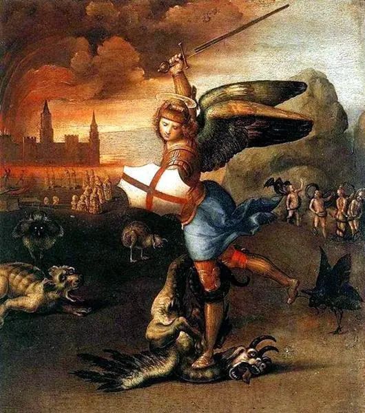 拉斐尔作圣乔治屠龙扬名英格兰米开朗基罗生嫉妒怀疑被抄袭