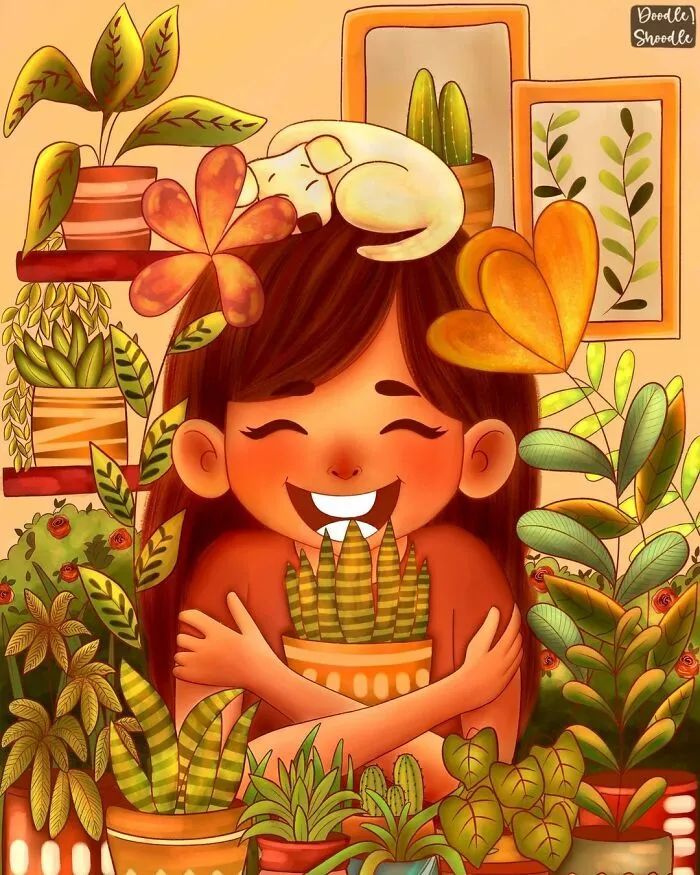 20幅让人一看就笑的插画,理想的幸福生活,大概就是如此吧_腾讯新闻