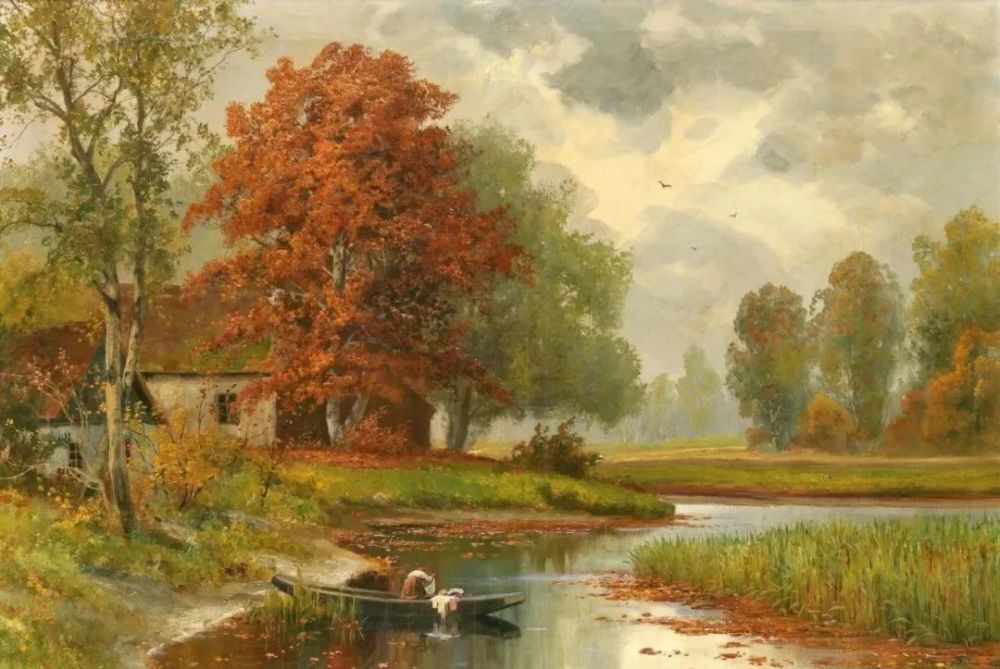 乡村景色,令人陶醉的色彩～奥地利画家阿洛伊斯·阿内格风景油画欣赏