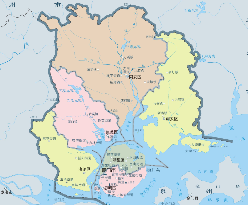 厦门6区人口一览:思明区107.33万人,翔安区57.83万人