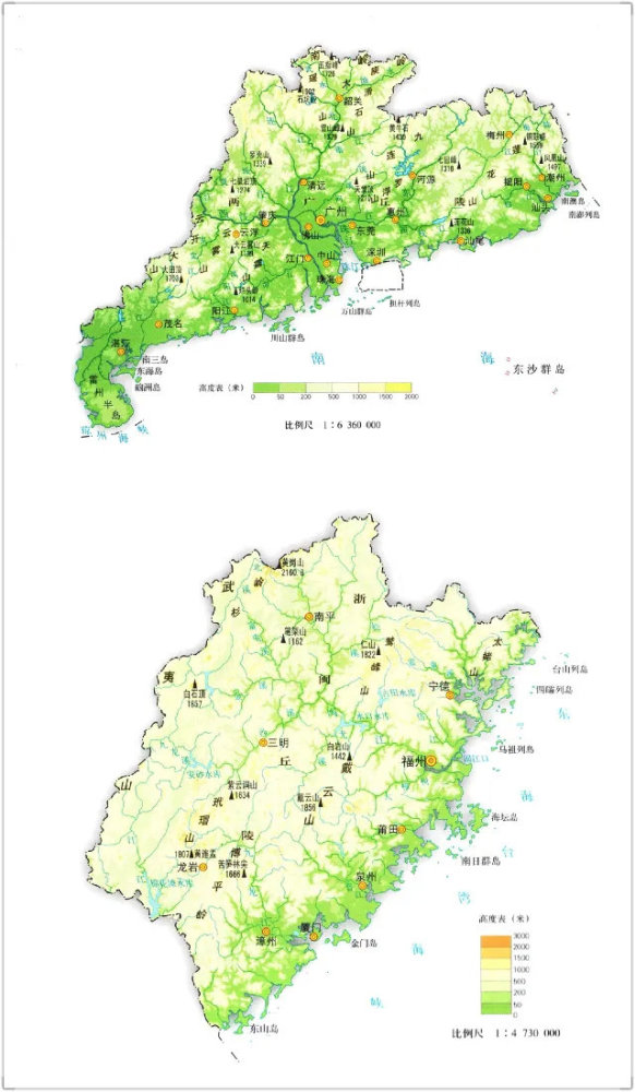 广东省山脉地图图片