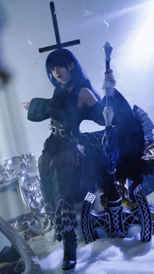 cos:最终幻想14暗之巫女盖娅cos正片@目白鹿