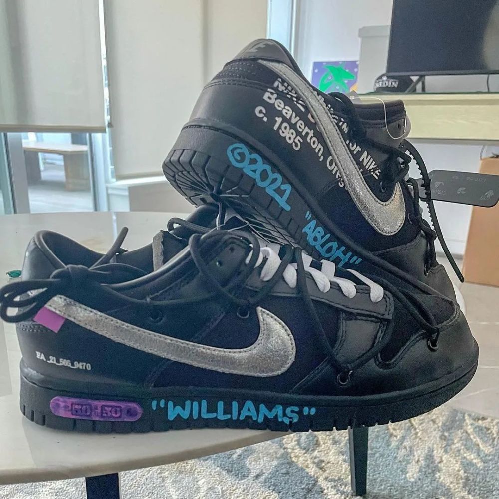 off-white x 耐克dunk联名第50款"签名"版曝光了!