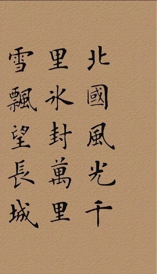 北国风光,千里冰封,万里雪飘.望长城内外,惟余莽莽;大河上