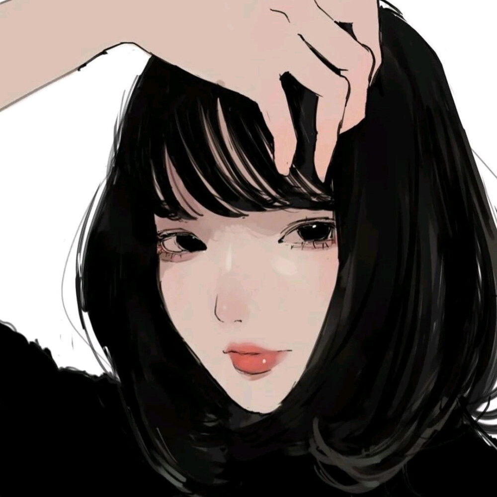 现代手绘"女头"