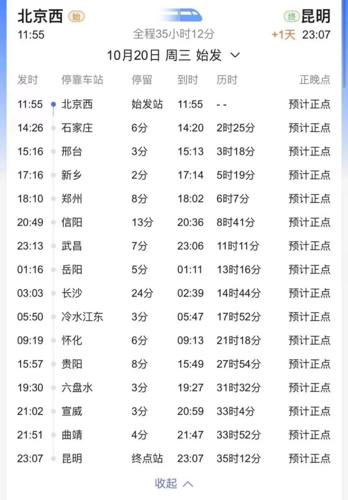 z161次列車途經這些車站