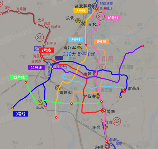 5-12號地鐵線走向浮出水面!南昌未來十年的動向都在這裡