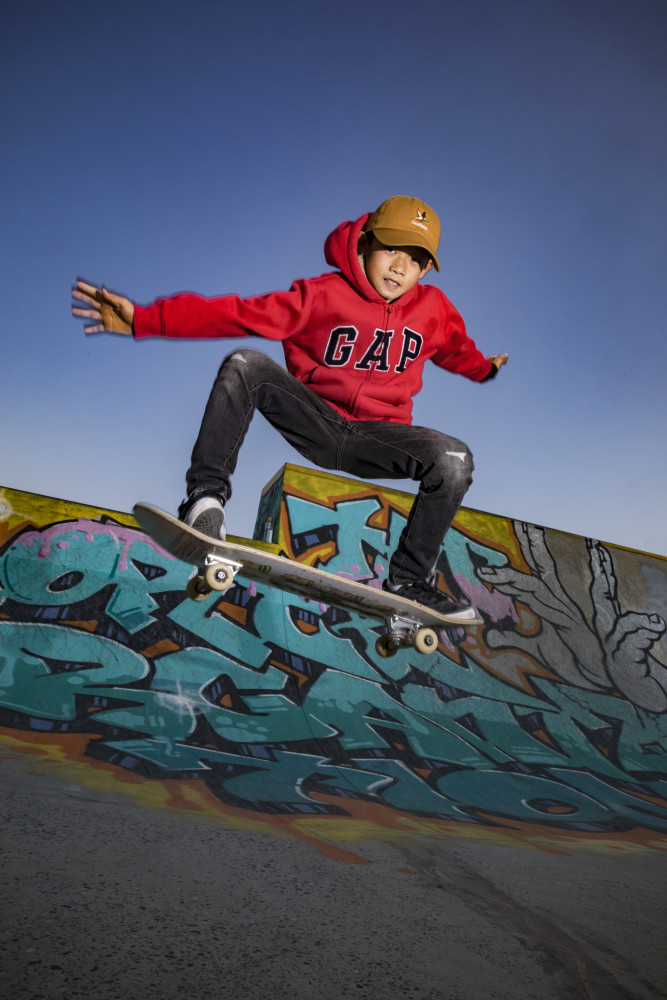 11岁滑手李松章:滑板运动很阳光,我想参加奥运会