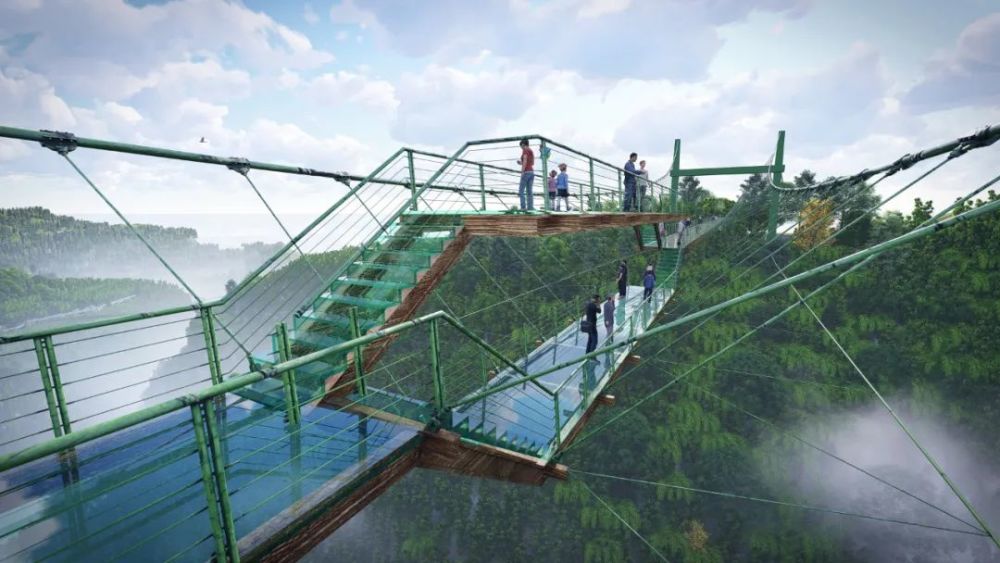 不再另行收费 川西竹海加量不加价 高空全景走廊跨度299米,垂直高度