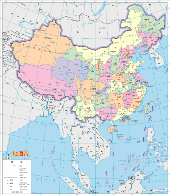 陕西省位于我国西北部,跨黄河,长江两大流域,面积约20