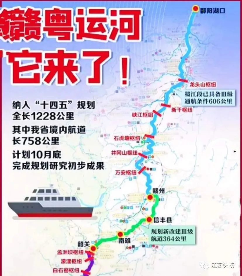 粤赣大运河路线图图片