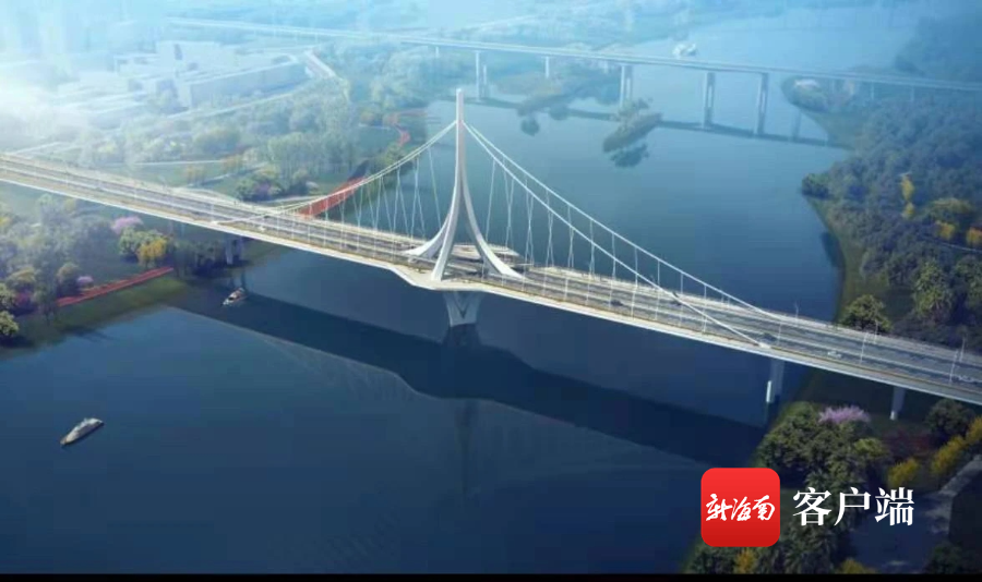 琼海主城区到乐城会更快横跨万泉河的乐城大桥开工了