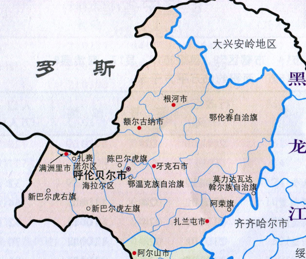 内蒙古阿荣旗详细地图图片