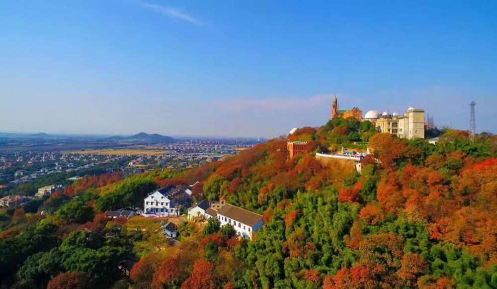 人文佘山秋日的佘山道上寂静声从青翠色的竹叶间漏下来