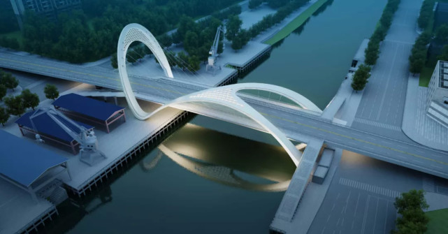 船厂跨江桥梁区位图船厂跨江大桥横跨江门河,北起蓬江环市三路,南止