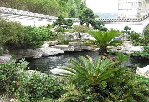庭院黄蜡石假山水池:假山水池是庭院中不可缺少的点缀景观,只有水才能