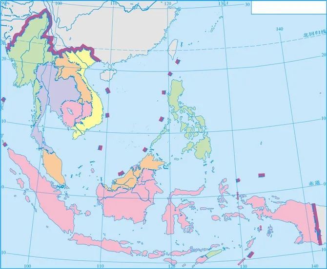 東南亞政區空白圖