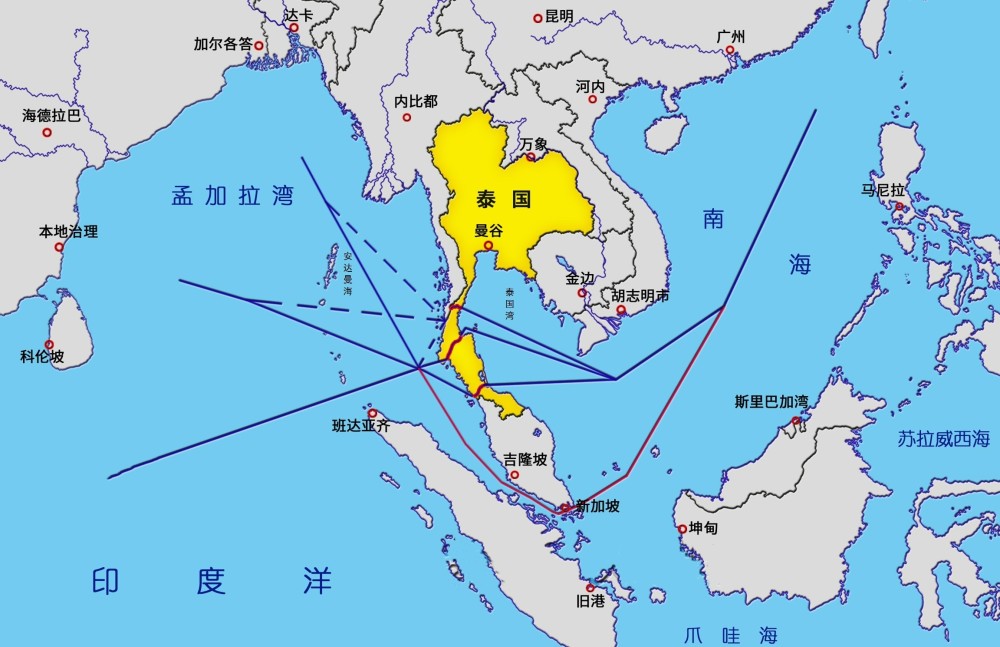 取代馬六甲海峽炒作幾十年的克拉地峽運河泰國為何就是不行動