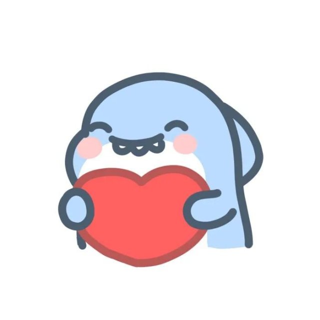 可爱小鲨鱼情侣头像