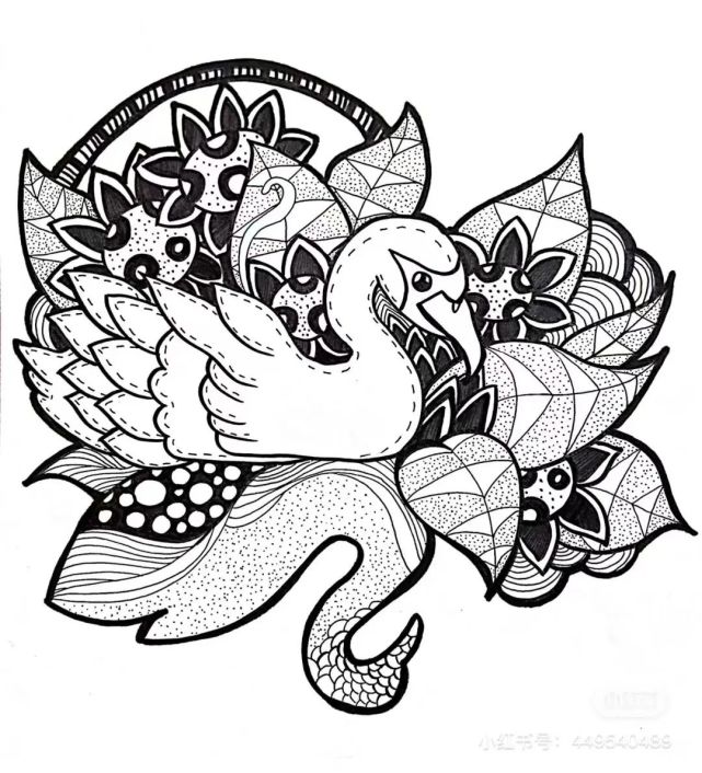 素材分享60张精美装饰线描简单一招教孩子玩转创意线描课堂