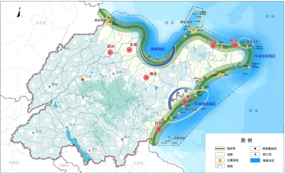 山东将以2个湾区为引领,建设5个岛群,形成一条沿海经济带
