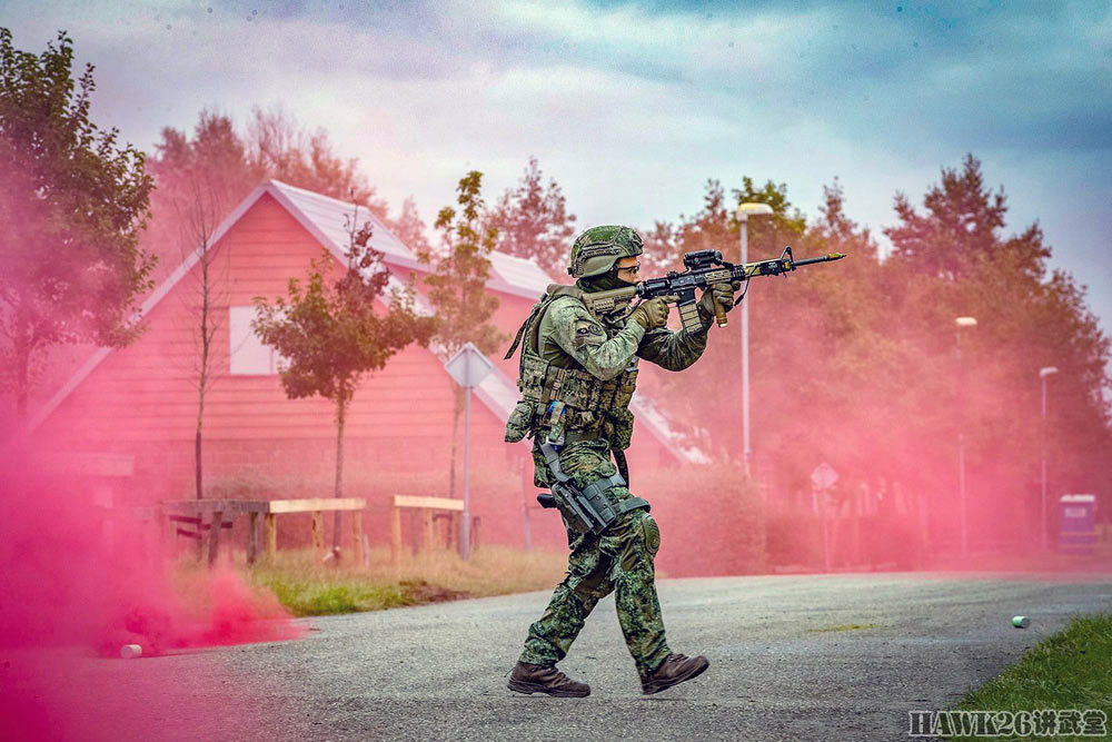 荷兰机械化步兵营实战演习强悍女兵充当机枪手工兵拿电锯破门