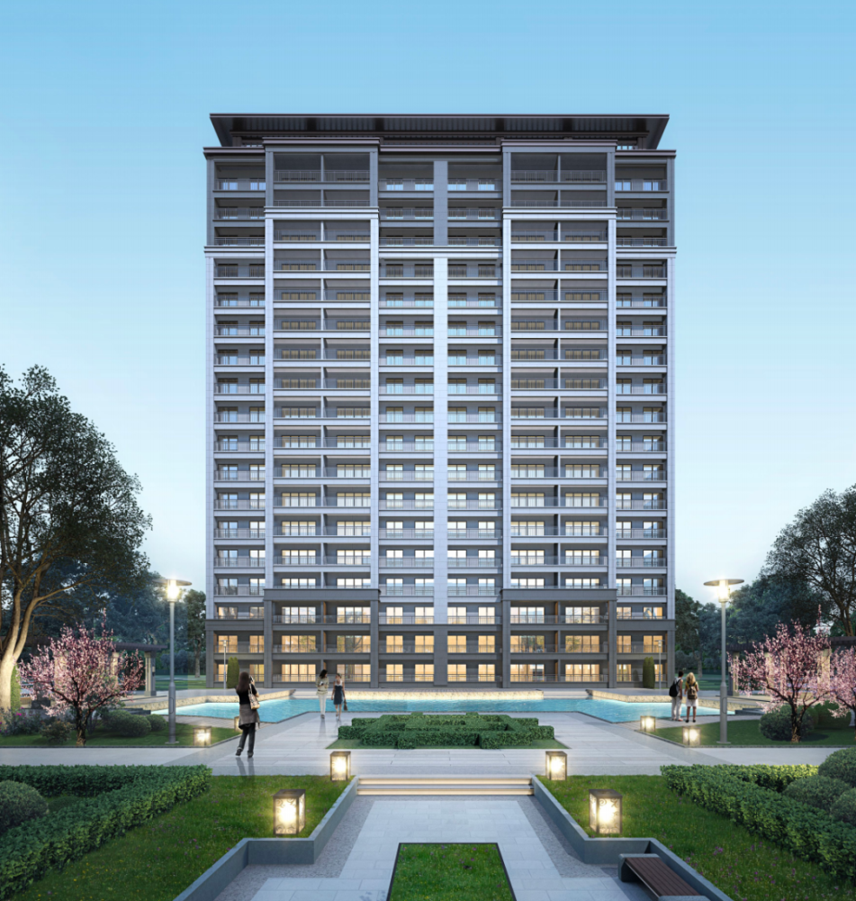 速来打卡新通扬运河新城惊现一座新中式景观园林住宅区