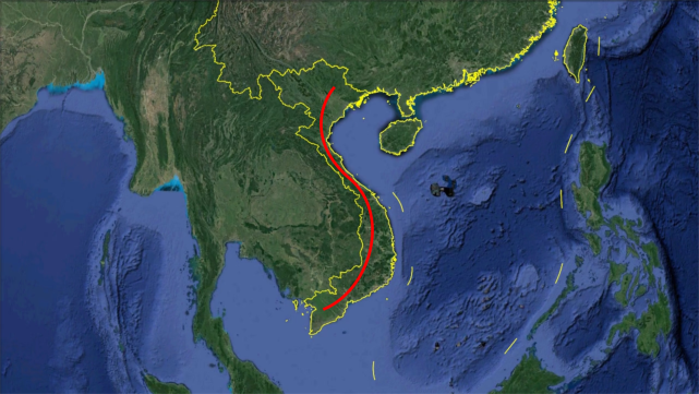 这就要先从越南的地理位置说起,从地图上我们可以看到越南国土整体的