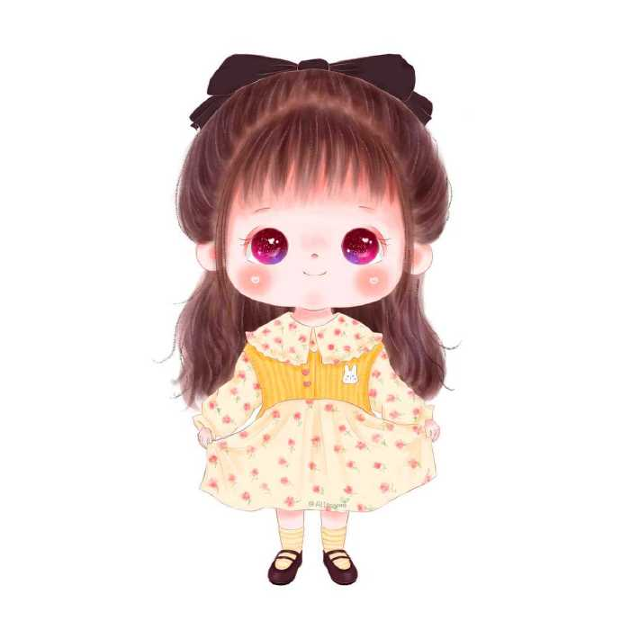 手绘插画超可爱的萌娃头像画师尹小悦alisayue
