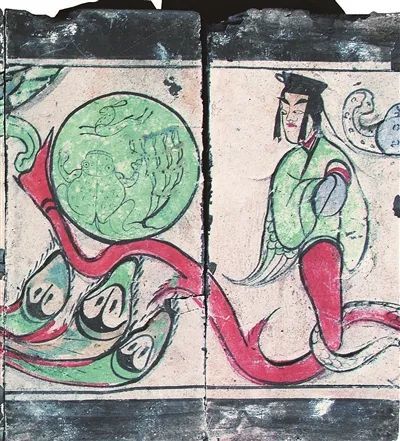 图来源:洛阳网-洛阳日报2019-06-04汉墓壁画中的伏羲和女娲:人首蛇身