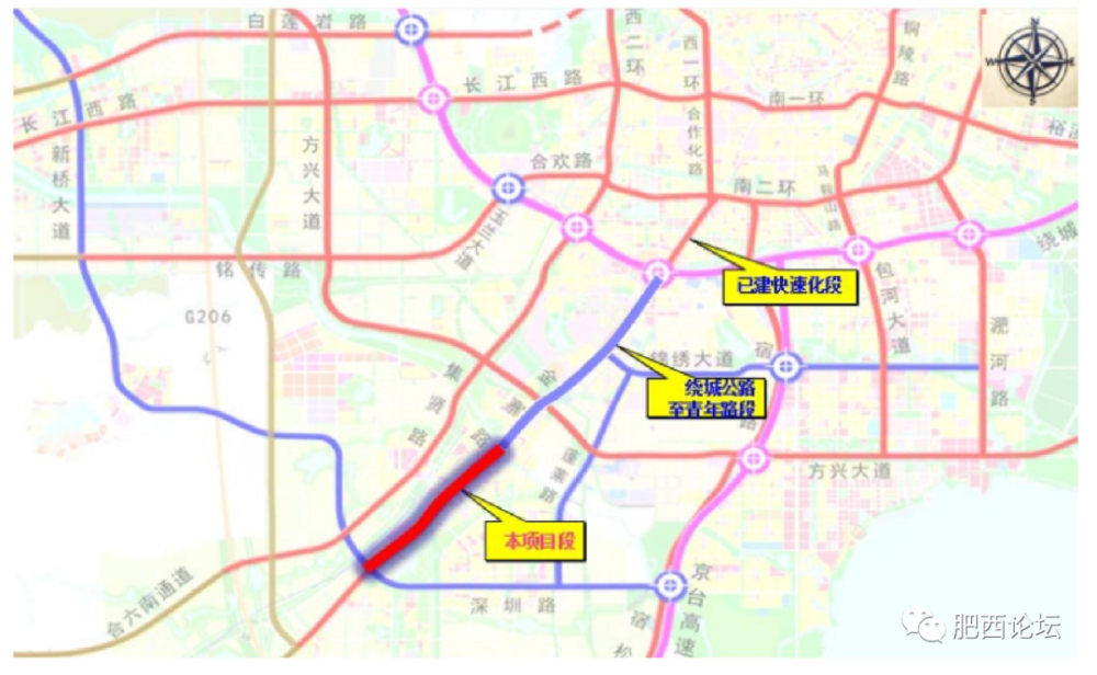 金寨南路快速化改造延伸到深圳路啦!工期24個月約 6.