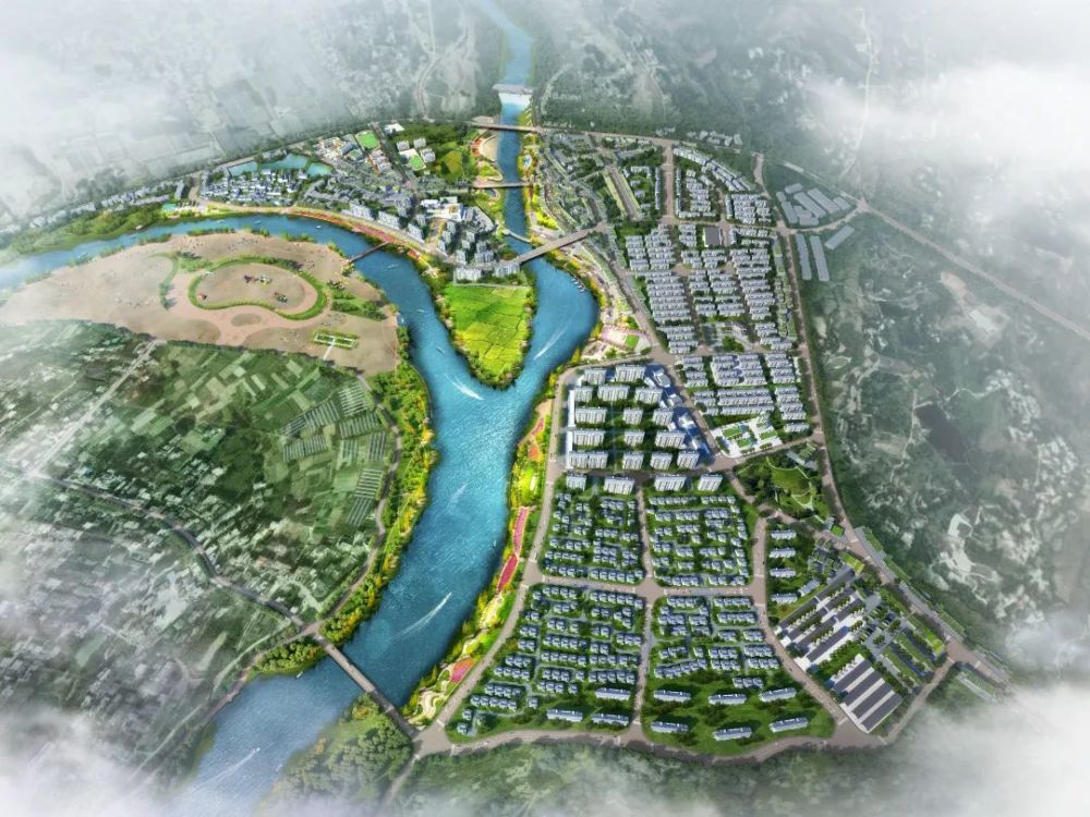 南康龙华示范镇建设中现场施工图及效果图曝光