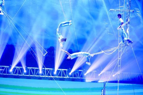 东阿杂技空中大飞人获泰山文艺奖杂技类奖项