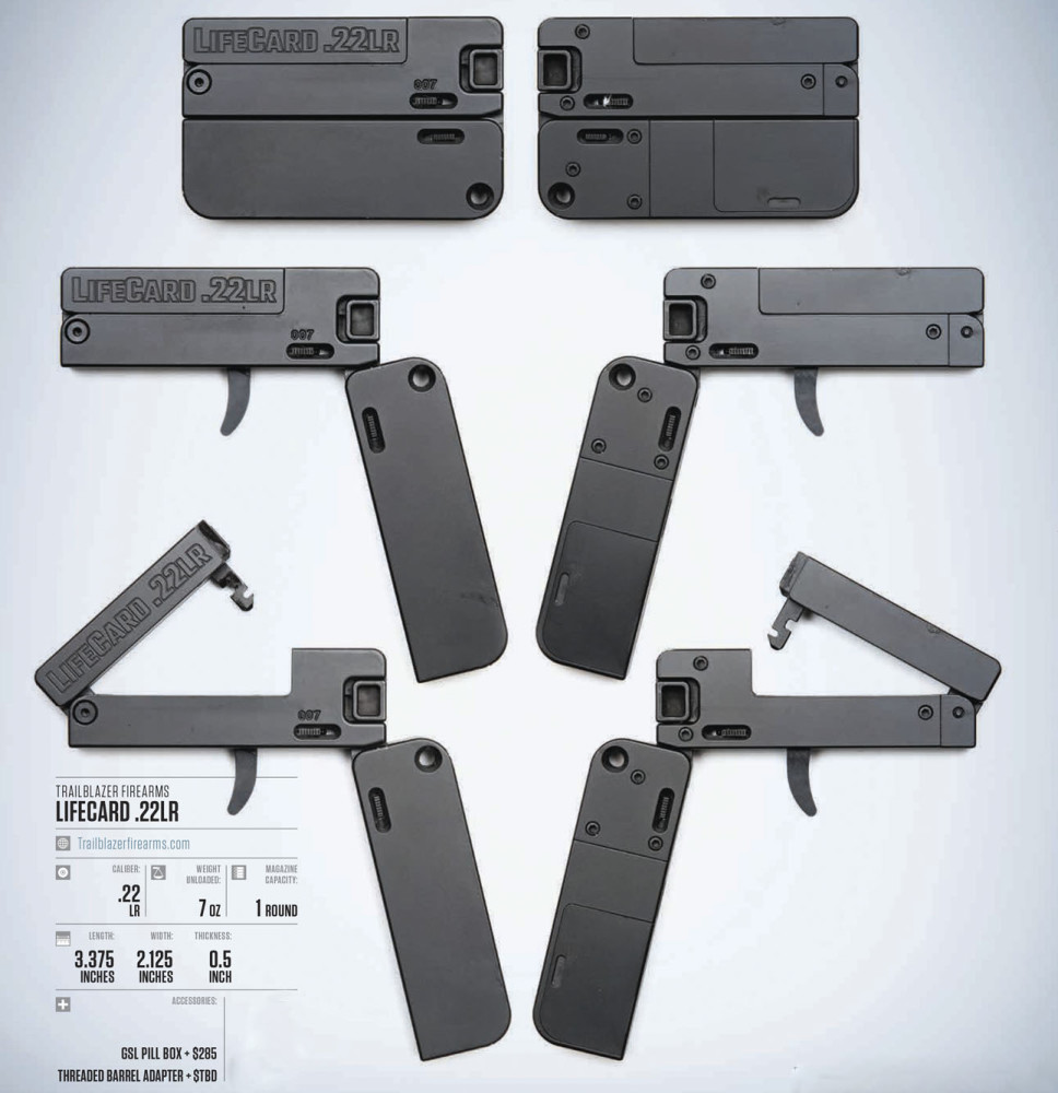 22lr "生命卡片"枪它是一支非常与众不同的全自动手枪,采用与fn p90