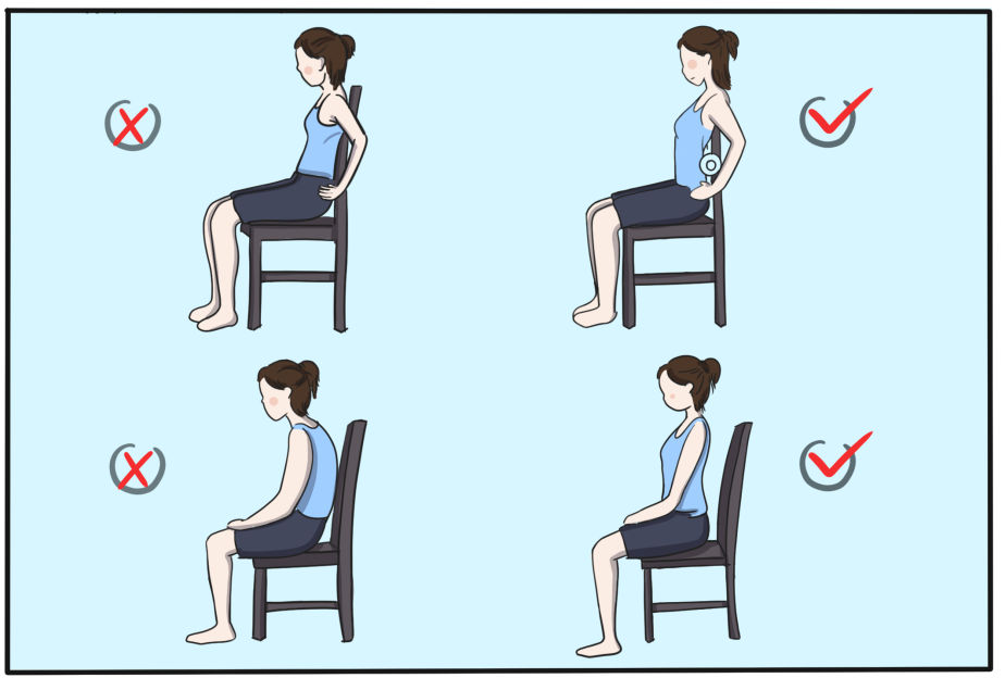 d. 错误坐姿c. 经常弯腰b. 错误的抱娃姿势a. 错误的起床姿势03.