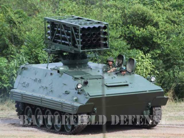 泰国魔改中国火箭炮发射箱造型很别致老85式装甲车依然坚挺