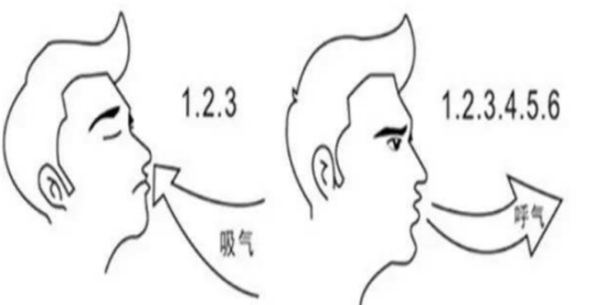 腹式呼吸先放松腹部,一只手放在腹部,一只手放在胸部,平静缓慢地用