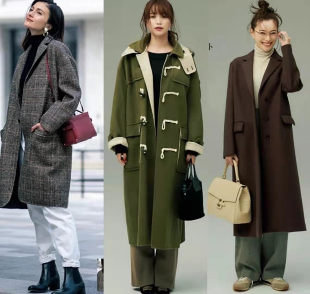 像卡其色,棕色,黑色,藏蓝色或者军绿色,都很符合中年女人自身成熟稳重