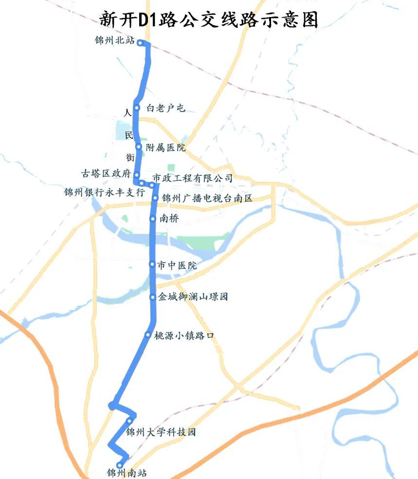 二,d1路(錦州南站—錦州北站)