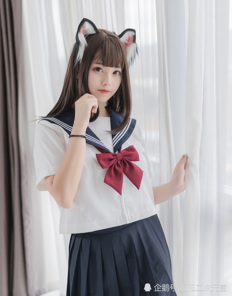 cosplay欣赏丨jk制服·猫耳少女丨等待朝阳还未升起时的第一缕微光