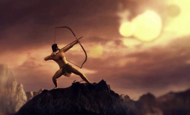 后羿射日在后羿射落的九个太阳之中,有一个掉到了黄海边上,在地面砸出