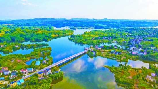 岳池农家生态文化旅游区一角.