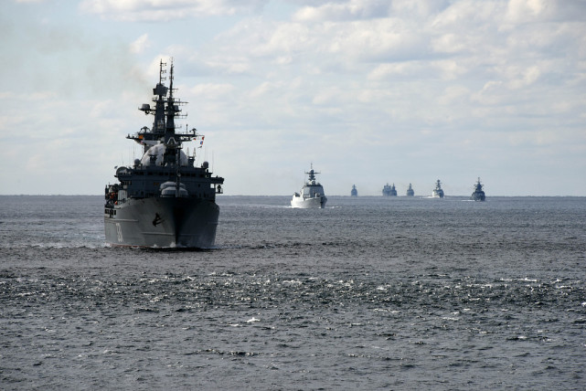 中俄舰艇编队穿越津轻海峡 图源:视觉中国