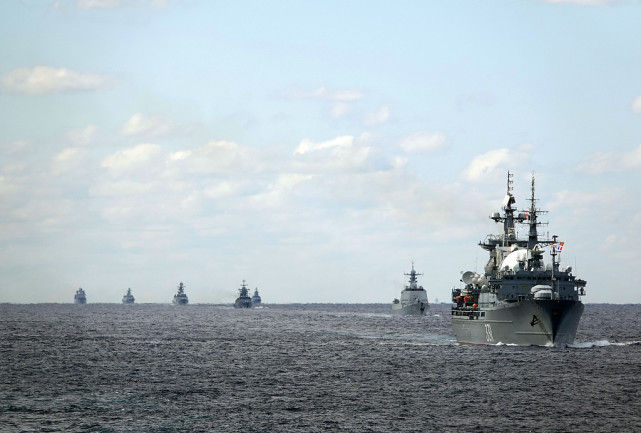 中俄舰艇编队穿越津轻海峡 图源:视觉中国