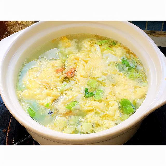 糖友菜谱蚕豆鸡蛋汤